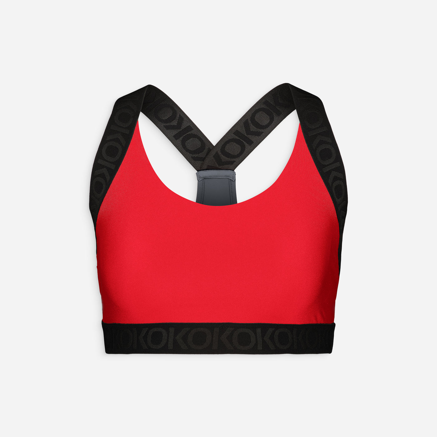 Boxing 2-In-1 Sports Bra: Support and Protection - Black/Red